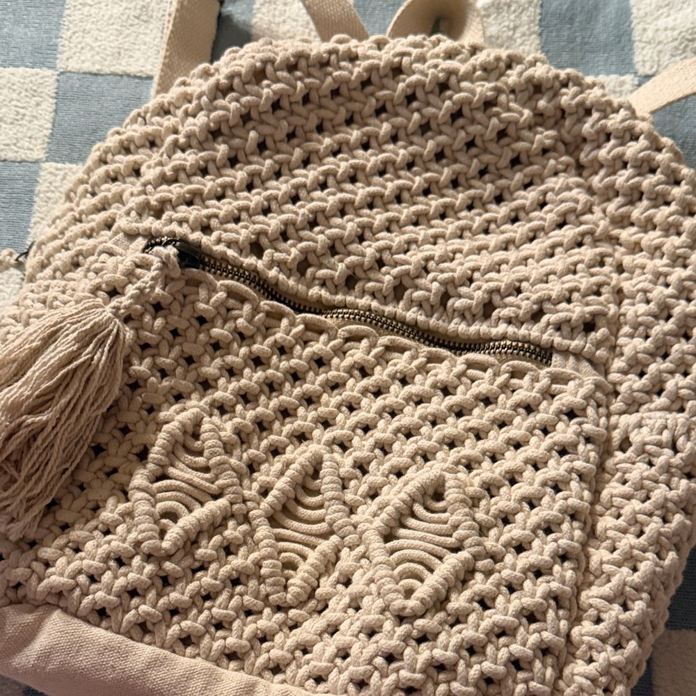NWT Macrame Backpack - Picture 2 of 8